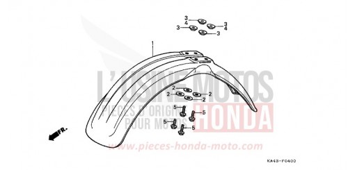 FRONT FENDER CR250RE de 1984